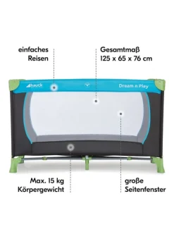 Reisebett Set Dream N Play inkl. Alvi Reisebett-Matratze in blau