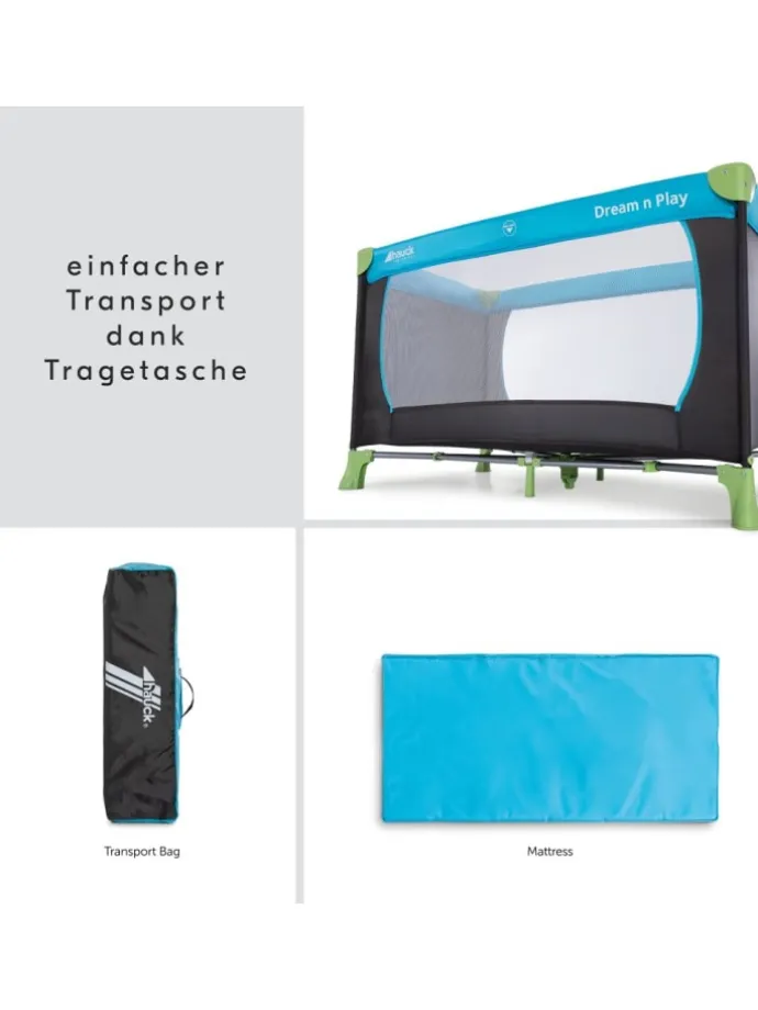 Reisebett Set Dream N Play inkl. Alvi Reisebett-Matratze in blau