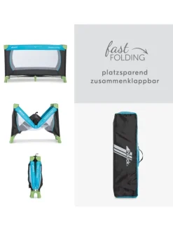 Reisebett Set Dream N Play inkl. Alvi Reisebett-Matratze in blau