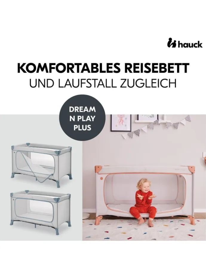 Reisebett Set Dream N Play Plus inkl. Alvi in grau,blau