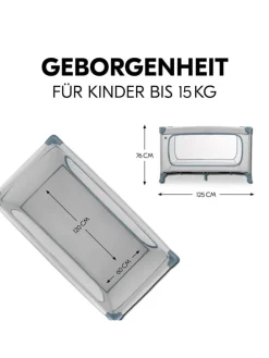 Reisebett Set Dream N Play Plus inkl. Alvi in grau,blau