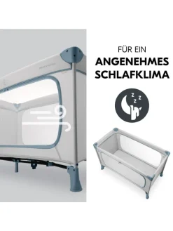 Reisebett Set Dream N Play Plus inkl. Alvi in grau,blau