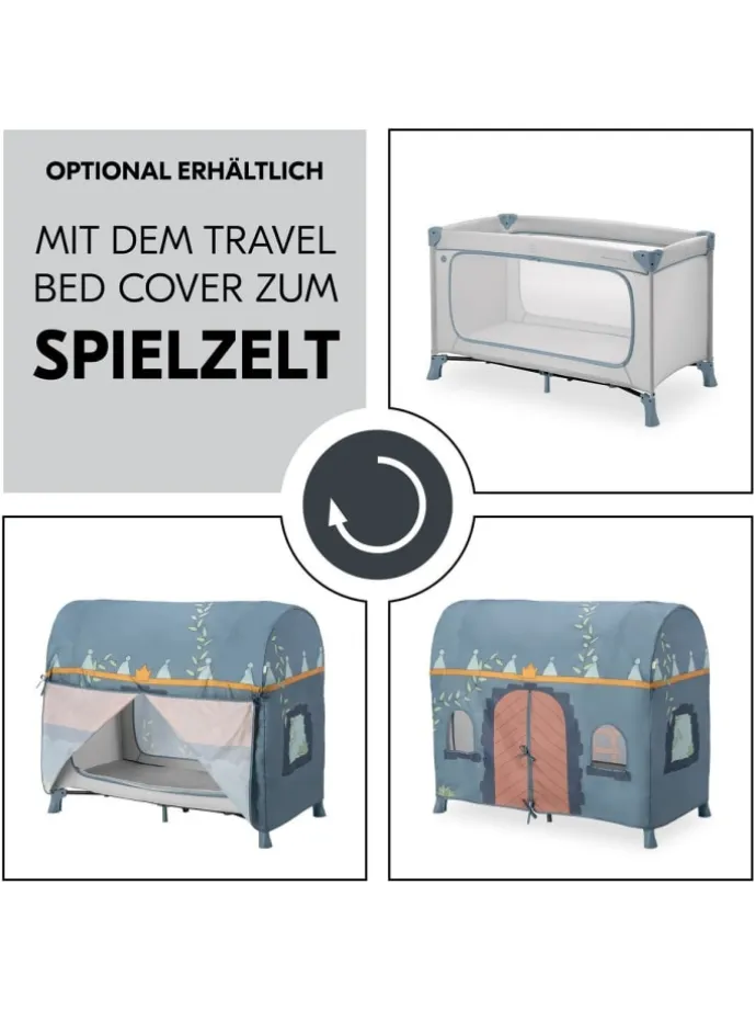 Reisebett Set Dream N Play Plus inkl. Alvi in grau,blau