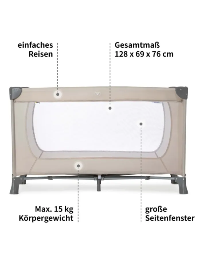 Reisebett Set Dream'n Play inkl. Reisebett in beige