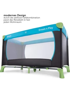 Reisebett Set Dream'n Play - mit Alvi Reisebett in blau,gruen
