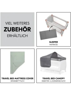 Reisebett Sleep N Play Go Plus (mit Rollen in grau