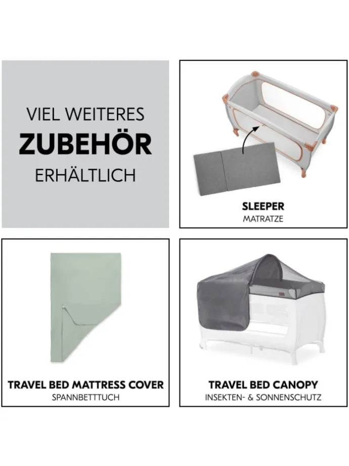 Reisebett Sleep N Play Go Plus (mit Rollen in grau
