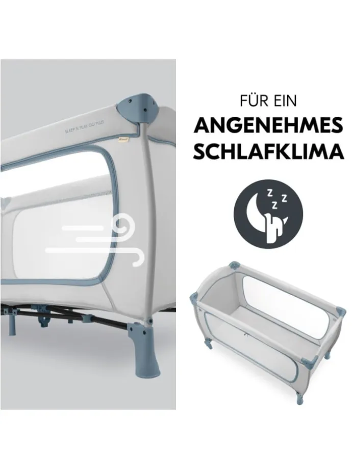 Reisebett Sleep N Play Go Plus (mit Rollen in grau