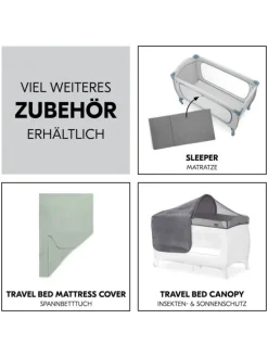 Reisebett Sleep N Play Go Plus (mit Rollen in grau