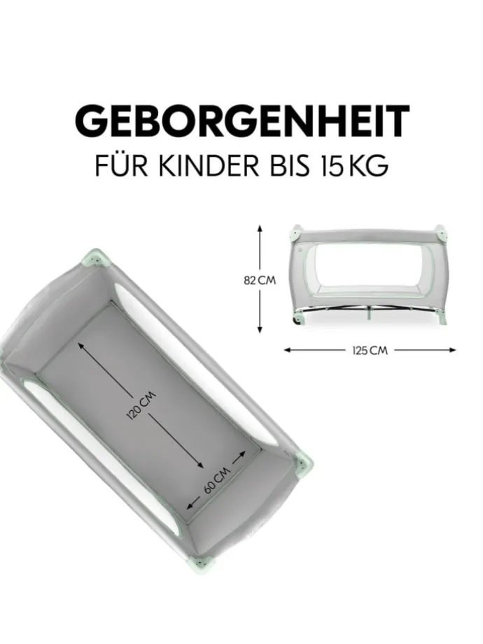 Reisebett Sleep N Play Go Plus (mit Rollen in grau