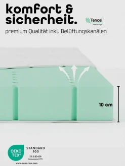 Reisebett 60x120 cm - fold & go - mit Matratze SleepPlus, schwarz/grau