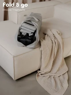 Reisebett 60x120 cm - fold & go - mit Matratze SleepPlus, schwarz/grau