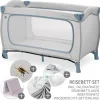 Reisebett XXL-Sparset - Sleep N Play Go Plus in grau,blau
