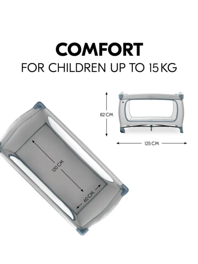 Reisebett XXL-Sparset - Sleep N Play Go Plus in grau,blau