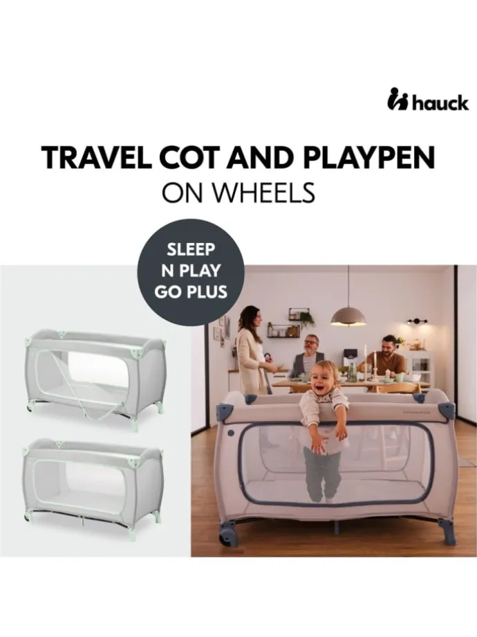 Reisebett XXL-Sparset - Sleep N Play Go Plus in grau,gruen