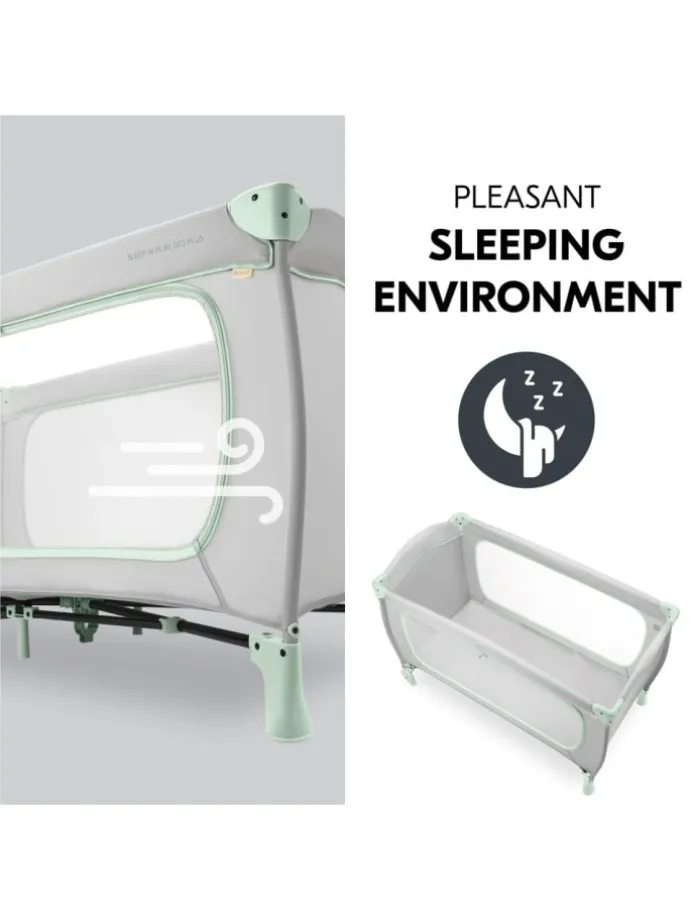 Reisebett XXL-Sparset - Sleep N Play Go Plus in grau,gruen