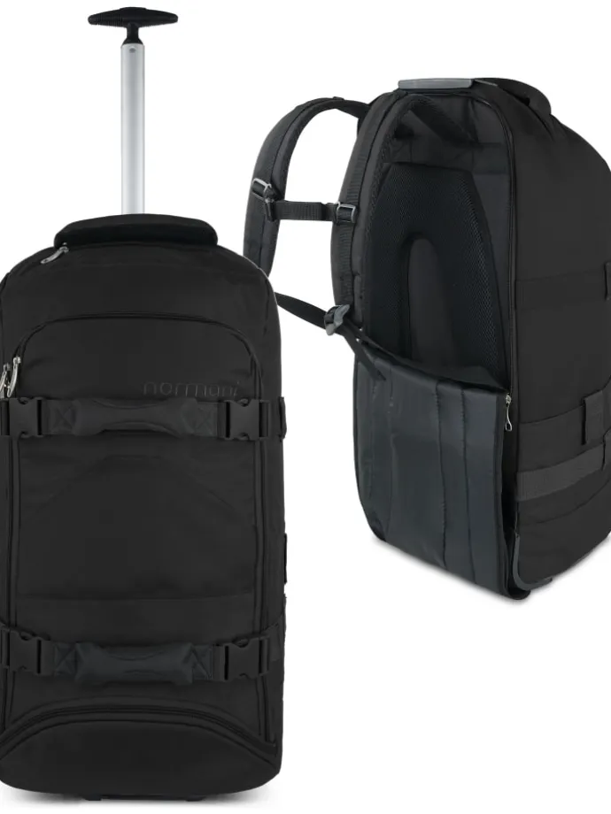 Reisetasche mit Rollen und Rucksackfunktion Melano90 in Schwarz