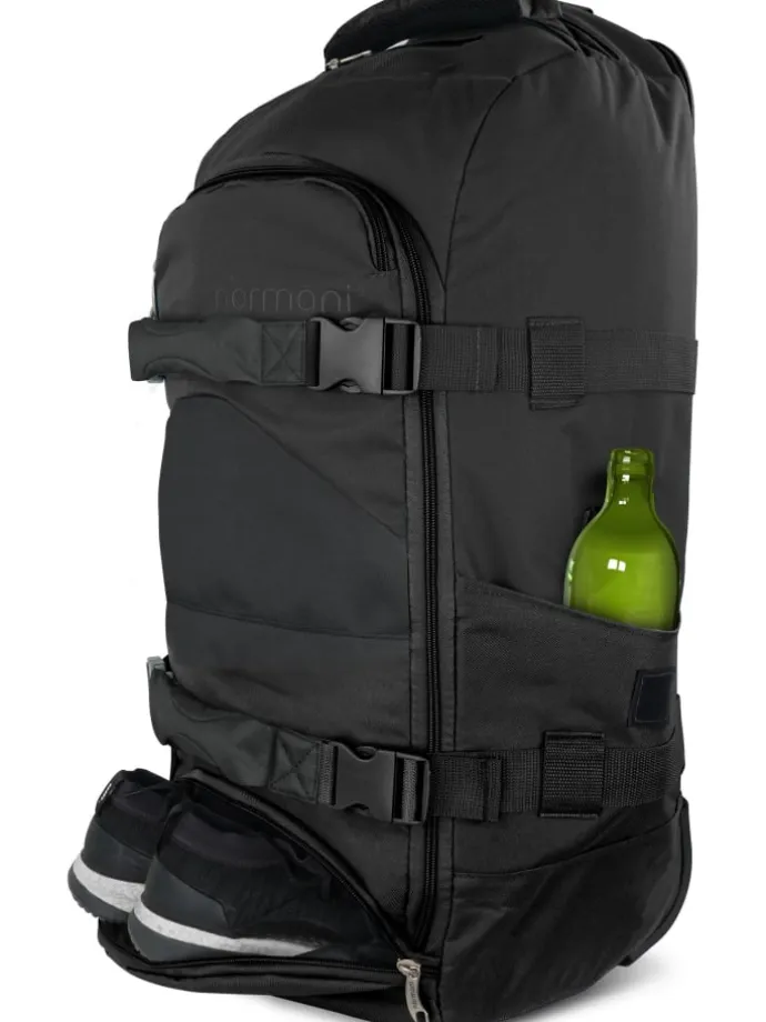 Reisetasche mit Rollen und Rucksackfunktion Melano90 in Schwarz