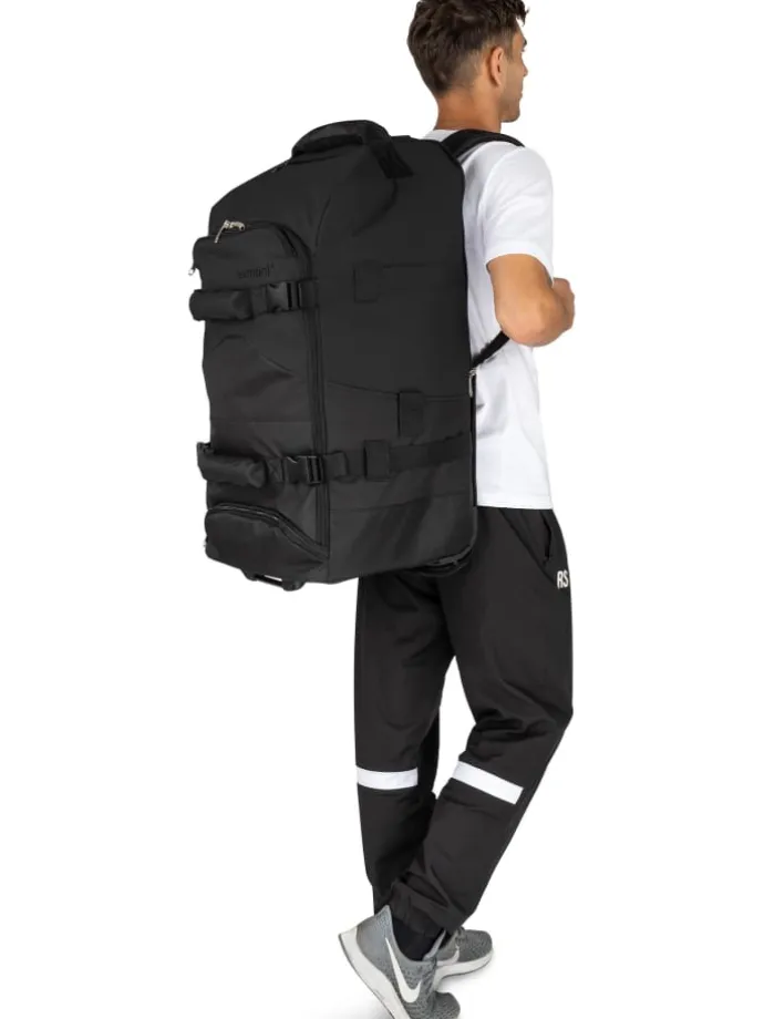 Reisetasche mit Rollen und Rucksackfunktion Melano90 in Schwarz