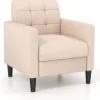 Relaxsessel aus Samt in Beige