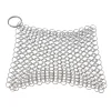Ringreiniger für Gusseisen Feuertöpfe Netzreiniger 12,5x12,5cm in silber