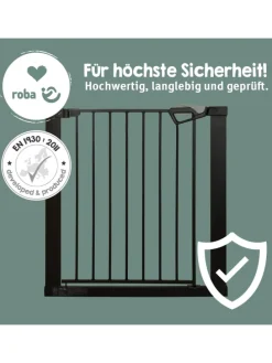 roba easySafe+ Tür- & Treppenschutzgitter Metall schwarz bohrfrei
