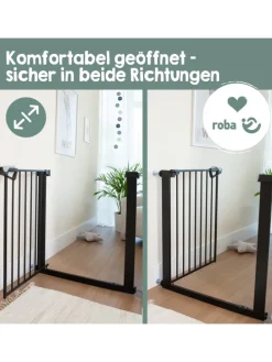 roba easySafe+ Tür- & Treppenschutzgitter Metall schwarz bohrfrei