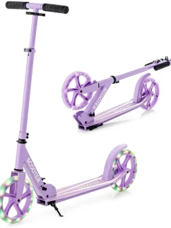Roller mit 2 LED Rädern ab 10 Jahre in Lila