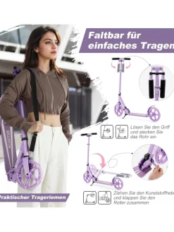 Roller mit 2 LED Rädern ab 10 Jahre in Lila