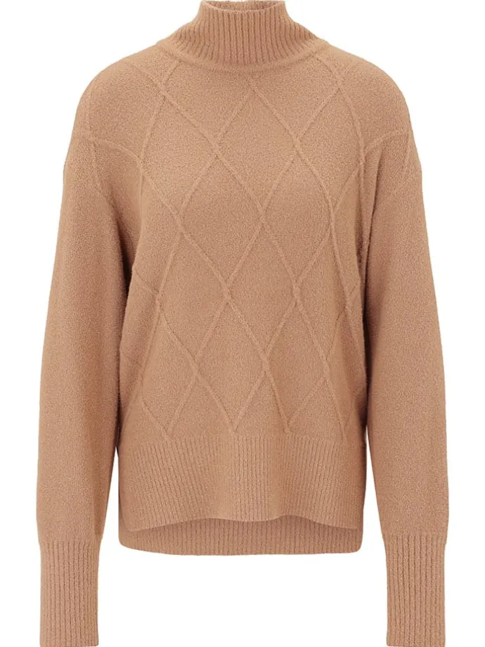 Rollkragenpullover in Camel