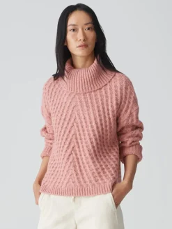 Rollkragenpullover in Rosa