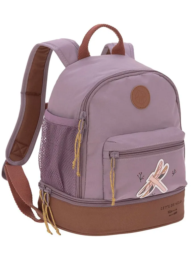 Rucksack "Adventure" in Lila/ Braun - (B)24,5 x (H)27 x (T)15,5 cm