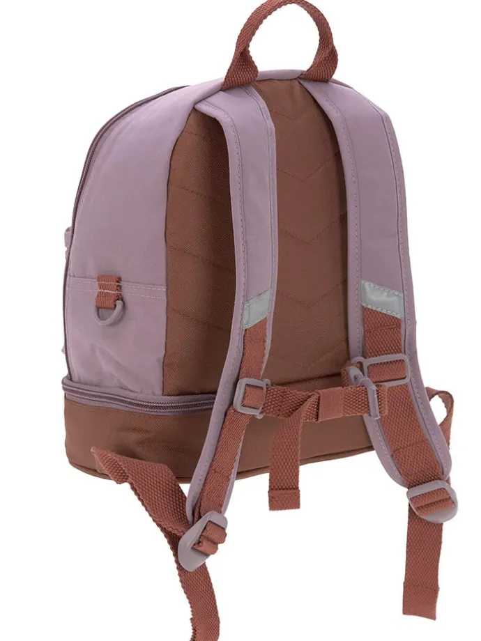 Rucksack "Adventure" in Lila/ Braun - (B)24,5 x (H)27 x (T)15,5 cm