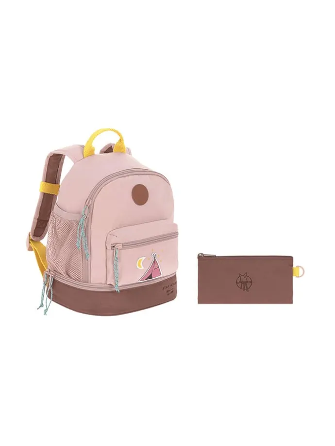 Rucksack "Adventure" in Rosa/ Braun - (B)24,5 x (H)27 x (T)15,5 cm