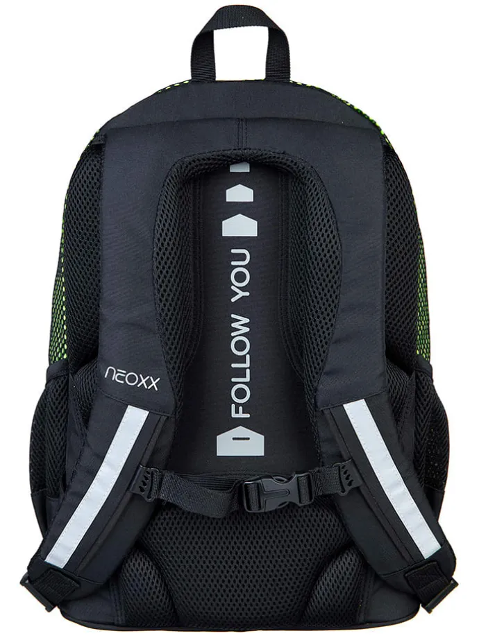 Rucksack "Flow" in Grün - (B)28 x (H)42,5 x (T)18 cm