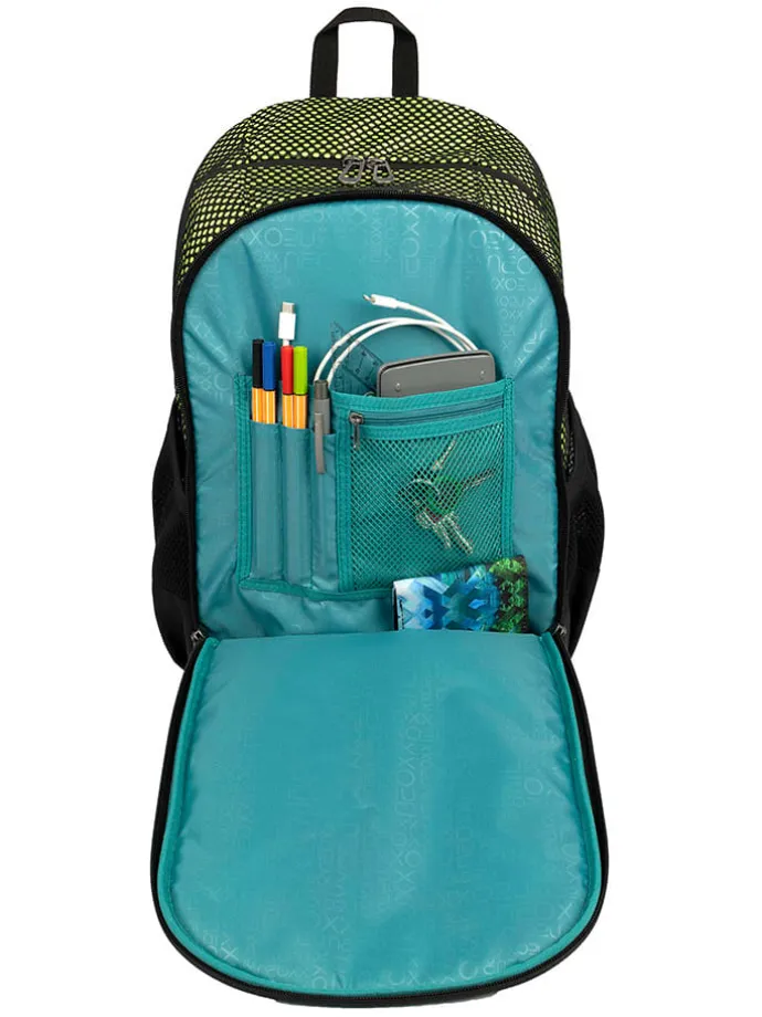 Rucksack "Flow" in Grün - (B)28 x (H)42,5 x (T)18 cm