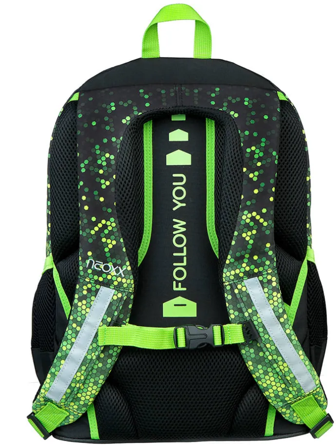 Rucksack "Flow" in Grün - (B)28 x (H)42,5 x (T)18 cm