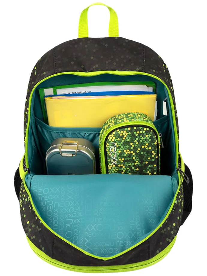 Rucksack "Flow" in Grün - (B)28 x (H)42,5 x (T)18 cm