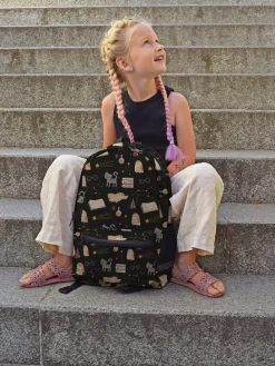 Rucksack in Schwarz/ Bunt - (B)24 x (H)33 x (T)9 cm