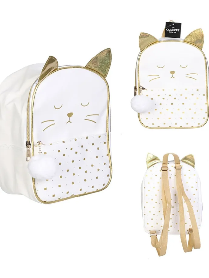 Rucksack in Weiß/ Gold - (B)22 x (H)28 x (T)15 cm
