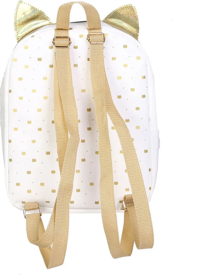 Rucksack in Weiß/ Gold - (B)22 x (H)28 x (T)15 cm