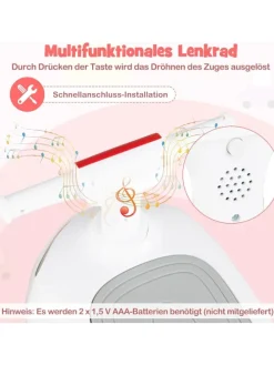 Rutschauto mit Hupe & Stauraum in Weiß