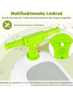 Rutschauto mit Hupe & Stauraum in Grün