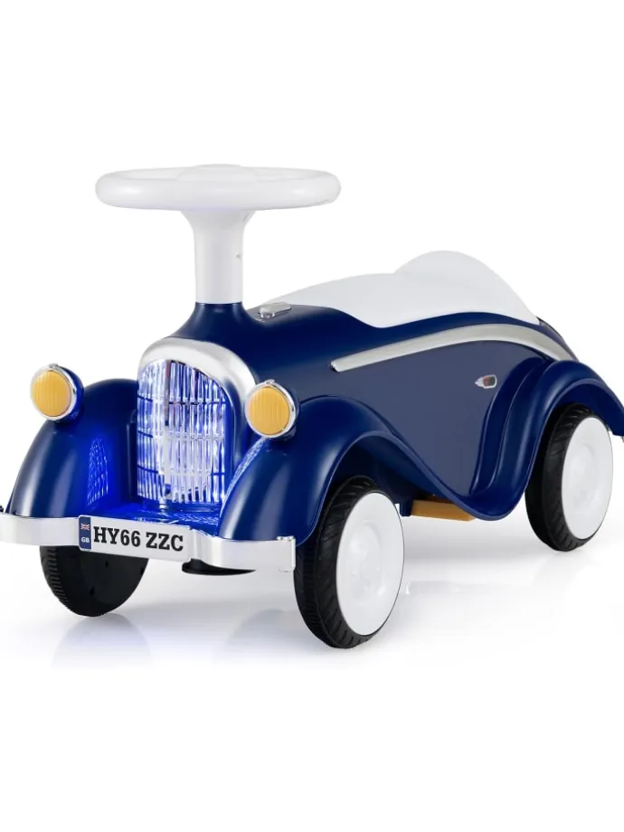 Rutschauto mit Lenkrad in Dunkelblau