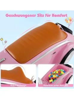 Rutschauto mit Lenkrad in Rosa