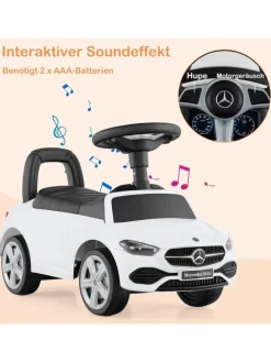 Rutschfahrzeug mit Stauraum unter dem Sitz in Weiß