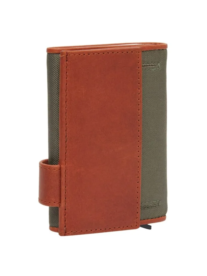 Sabana Geldbörse RFID Schutz Leder 7.5 cm in steel green