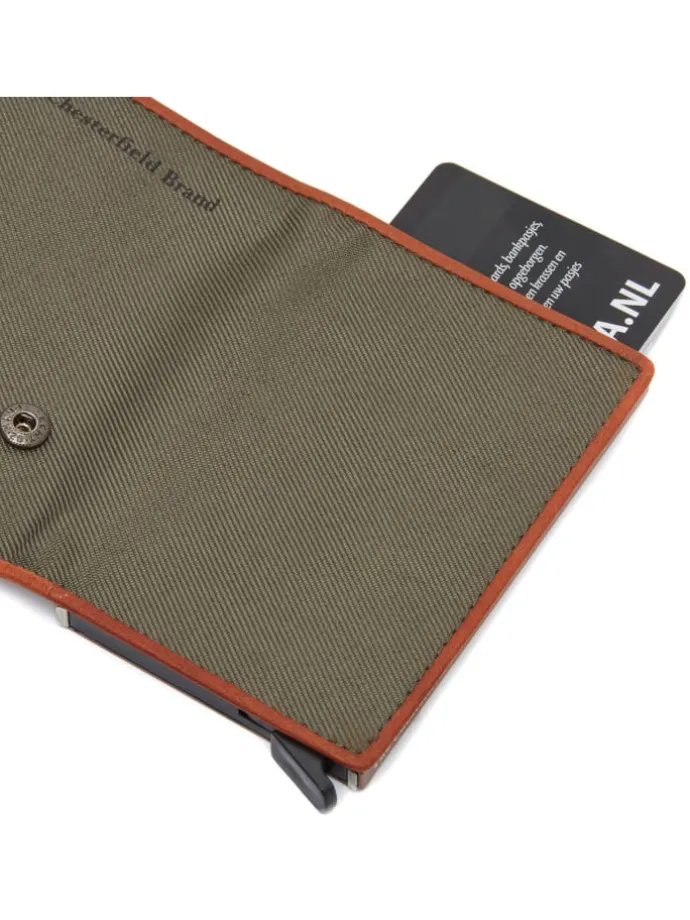 Sabana Geldbörse RFID Schutz Leder 7.5 cm in steel green