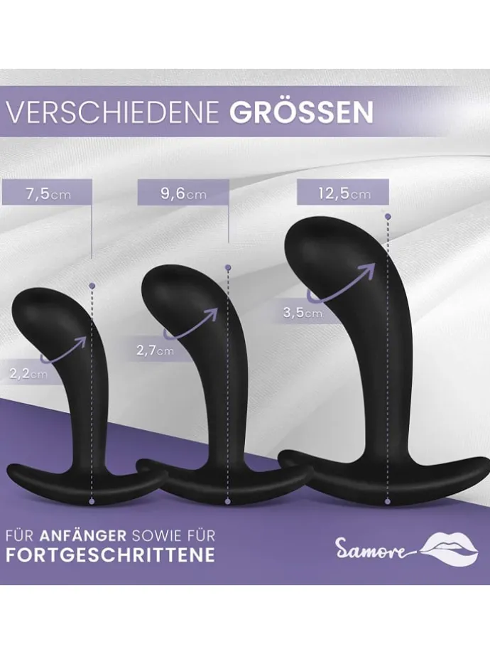 Samore Analplug-Set in schwarz