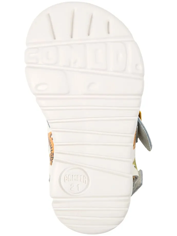 Sandalen in Weiß/ Gelb